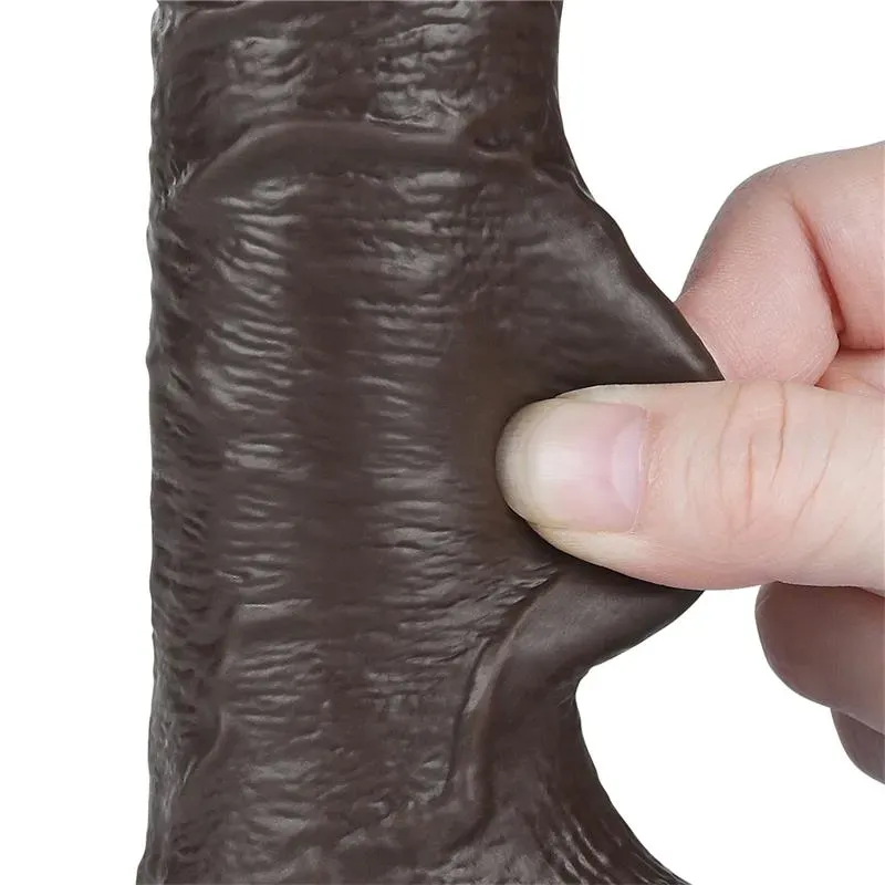 LOVETOY Sliding Skin divslāņu dildo 19,5 cm