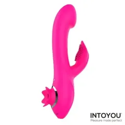 INTOYOU Magnoliapink vibrators ar sūkšanu