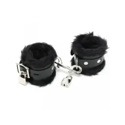 BONDAGE PLAY Hand Cuffs LUX 7 CM ādas roku aproces