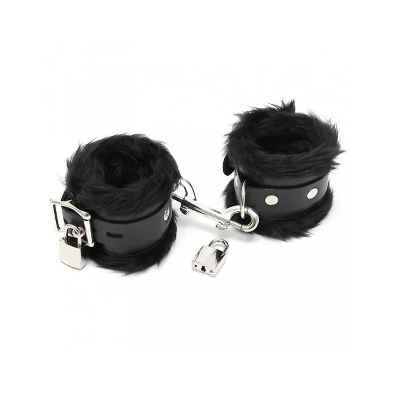 BONDAGE PLAY Hand Cuffs LUX 7 CM ādas roku aproces