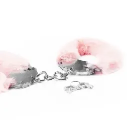 LOVETOY наручники с мехом, розовые