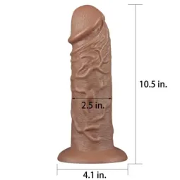LOVETOY Dildo King 10.5 reālistisks dildo, brūns