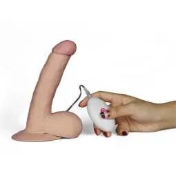 LOVETOY The Ultra Soft Dude vibrējošs dildo 18 cm