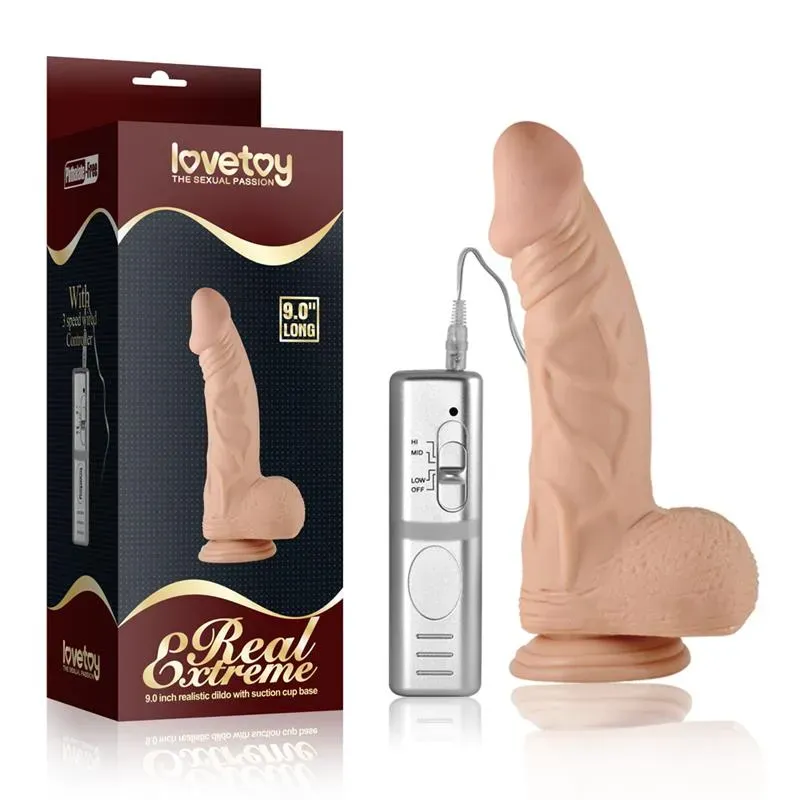 LOVETOY Real Extreme reālistisks vibrējošs dildo