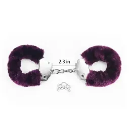 LOVETOY metāla rokudzelži ar kažokādu, violeti