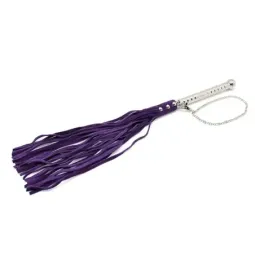 BONDAGE PLAY Flogger Purple ādas pletne 52 cm