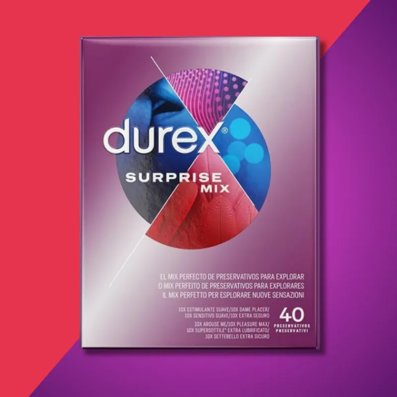 Durex Surprise Mix 40 gab – prezervatīvu komplekts | Noks.lv