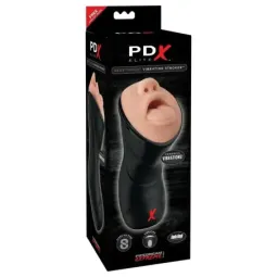 PDX ELITE Deep Throat vibrējošais masturbators