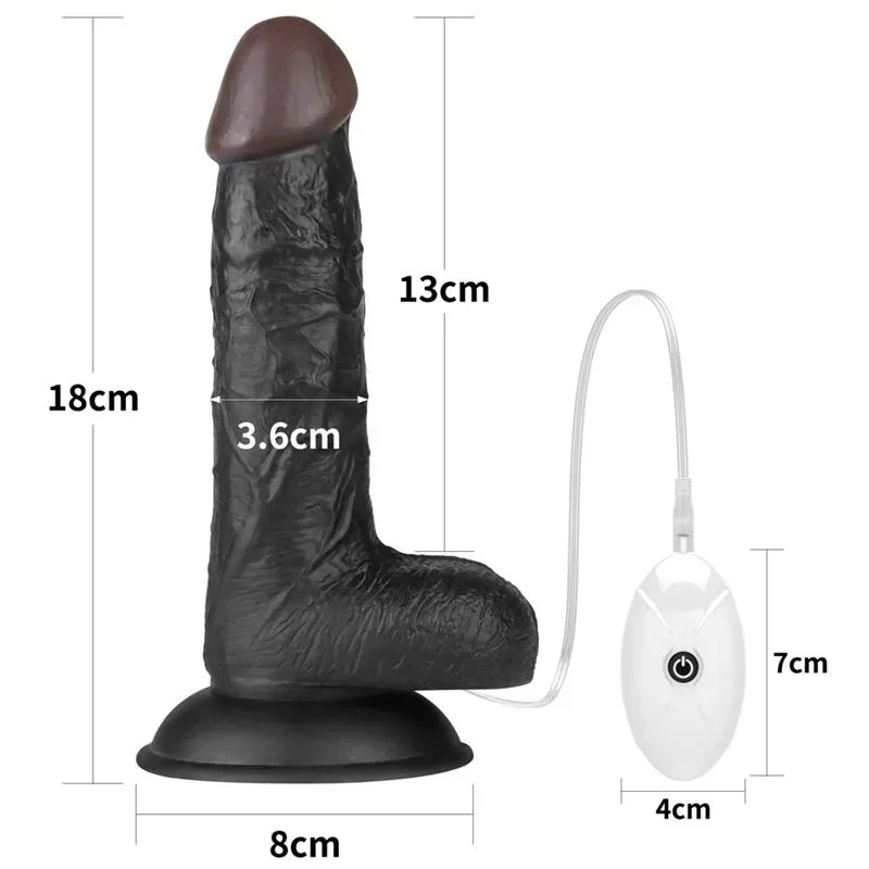 LOVETOY vibrējošs strap-on ar 18 cm dildo