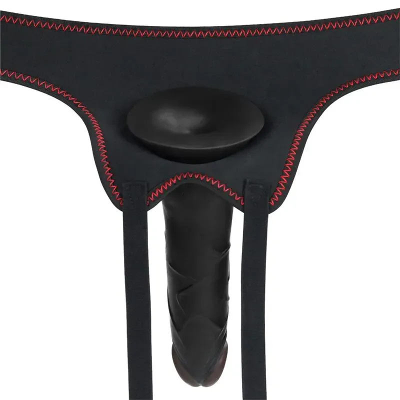 LOVETOY vibrējošais strapon ar 19 cm dildo