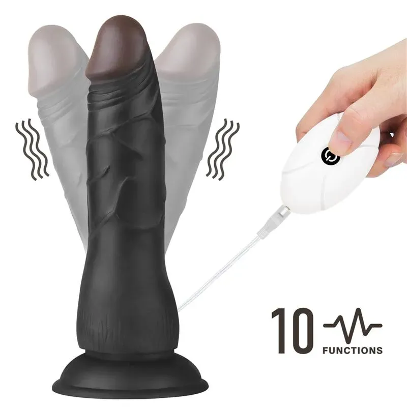 LOVETOY страпон с вибрацией, фаллоимитатор 19 см