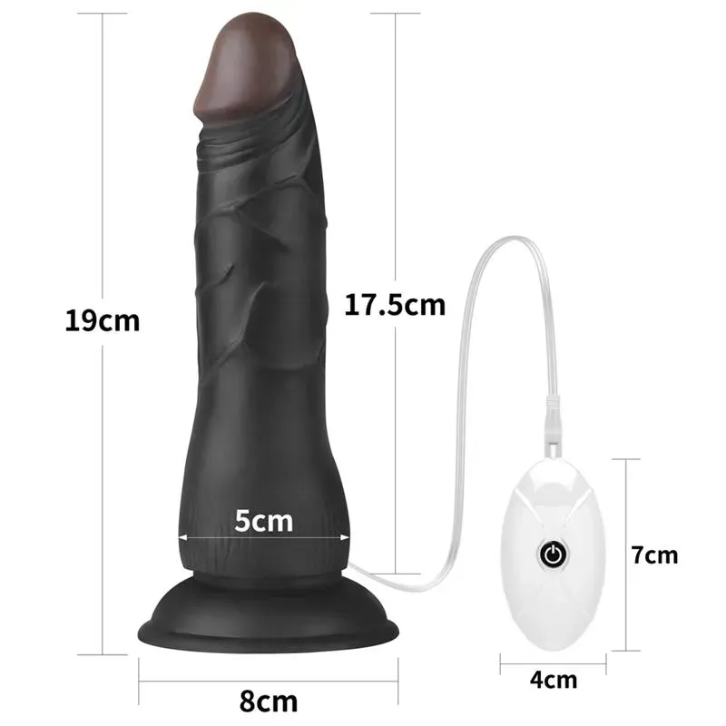 LOVETOY vibrējošais strapon ar 19 cm dildo