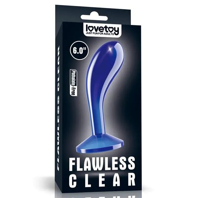 LOVETOY Flawless Clear Blue 6 анальная пробка