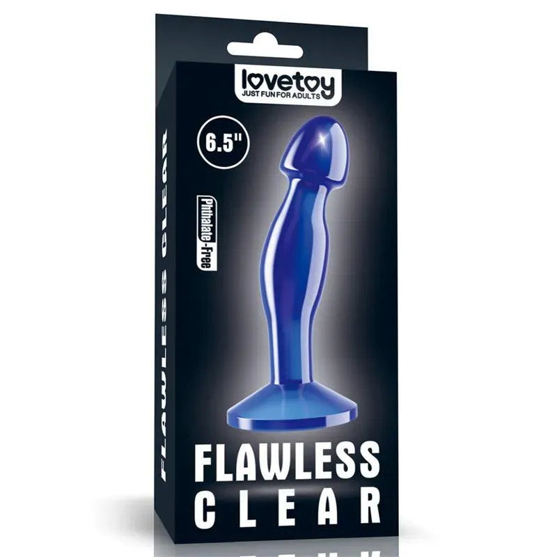 LOVETOY Flawless Clear Blue 6.5 анальная пробка