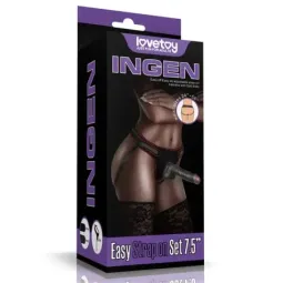 LOVETOY regulējamas siksnas ar 19 cm dildo