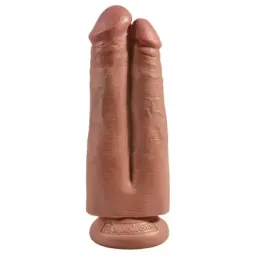 KING COCK Two Cocks One Hole 7 dubultais dildo