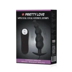 PRETTYLOVE Bubbles анальная пробка с вибрацией