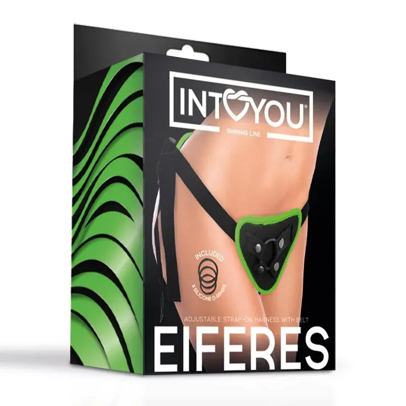 INTOYOU Eiferes strap-on siksnas, spīd tumsā