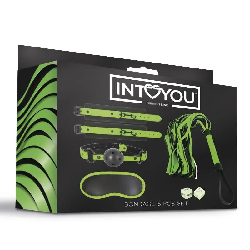 INTOYOU SHINING LINE BDSM komplekts, 5 daļas