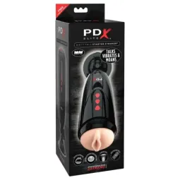PDX ELITE masturbators ar vibrāciju un balsi