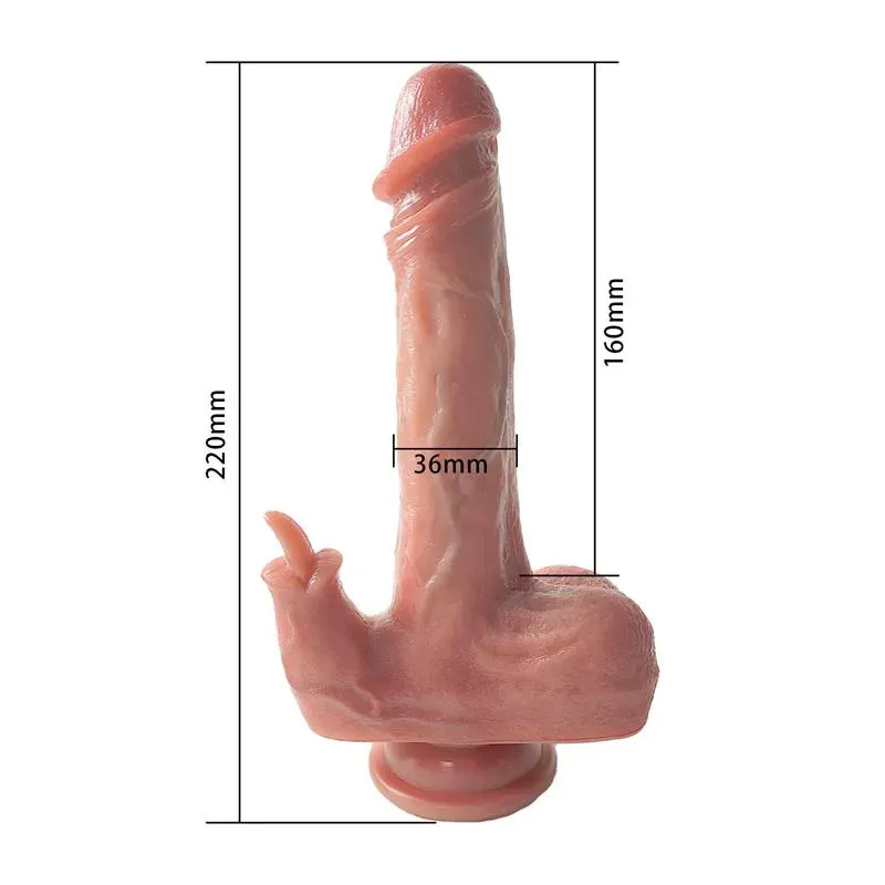 URBAN SKY vibrējošs dildo ar kustību un siltumu