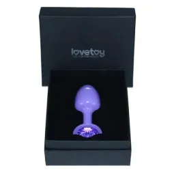 LOVETOY металлическая анальная пробка с кристаллом