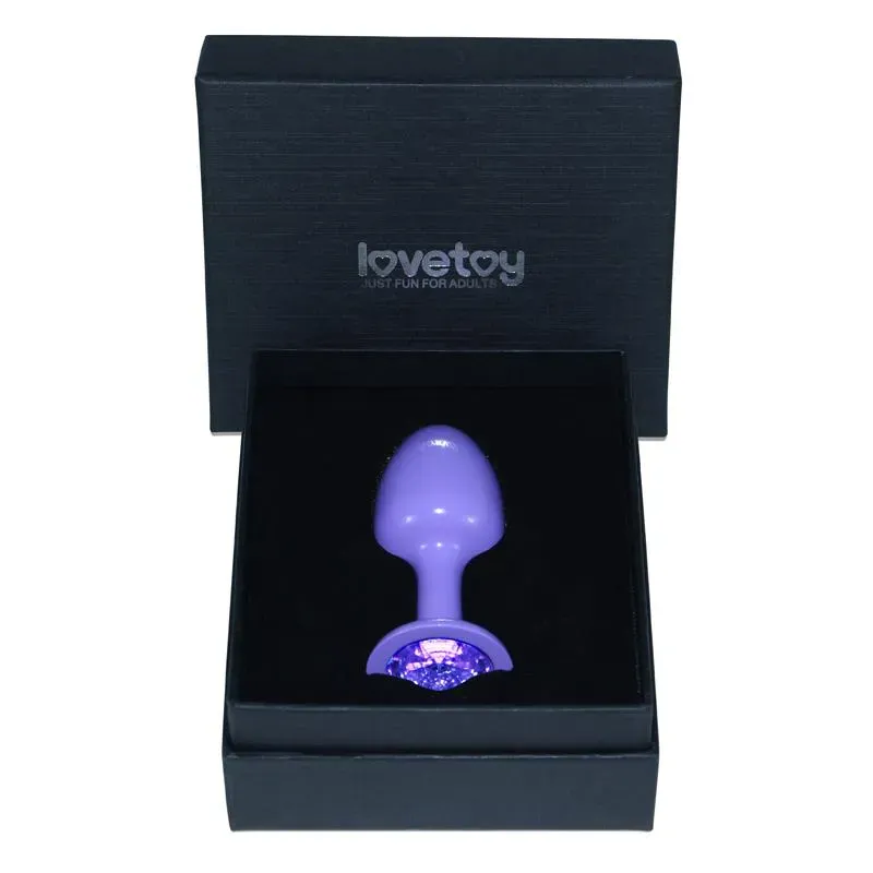 LOVETOY металлическая анальная пробка с кристаллом