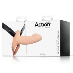 ACTION AC-507 страпон с полым фаллоимитатором S