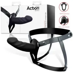 ACTION AC-505 strap-on ar dobu dildo, S izmērs