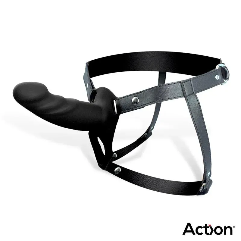 ACTION AC-505 strap-on ar dobu dildo, S izmērs