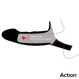 ACTION AC-505 strap-on ar dobu dildo, S izmērs