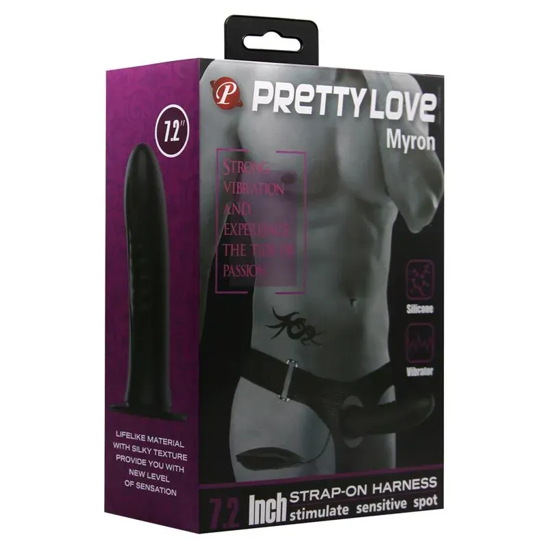PRETTYLOVE Myron 7.2 страпон с вибрацией