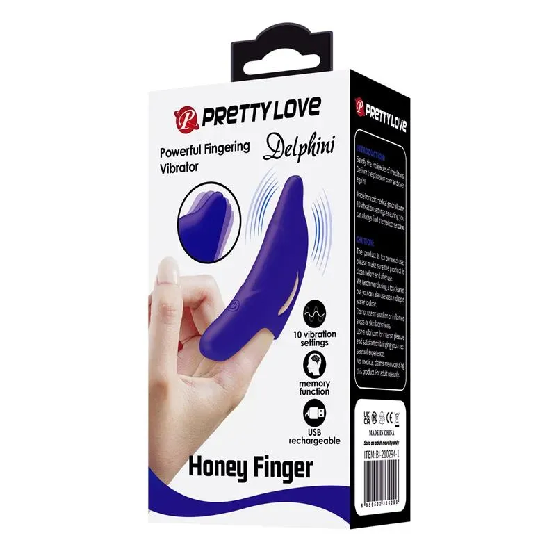 PRETTYLOVE Delphini Honey вибратор на палец
