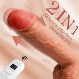 XISE Dean dildo ar grūdienu funkciju un vibrāciju