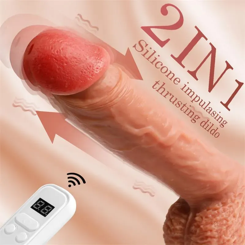 XISE Dean dildo ar grūdienu funkciju un vibrāciju