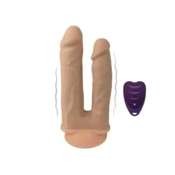 SILEXD dubultais dildo ar vibrāciju un pulti