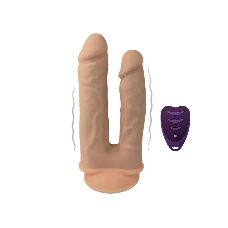 SILEXD dubultais dildo ar vibrāciju un pulti