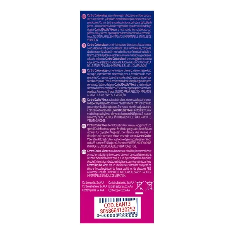 CONTROL Double Vibe 5 vibrators ar 5 režīmiem