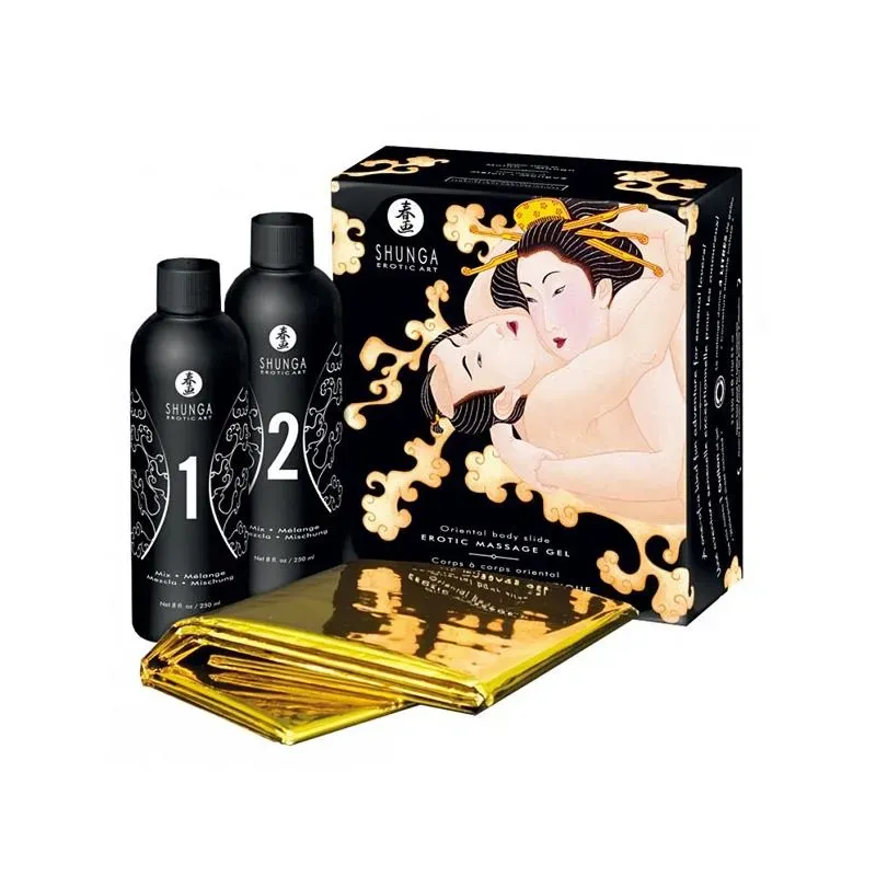 Shunga набор массажного геля, игристое вино