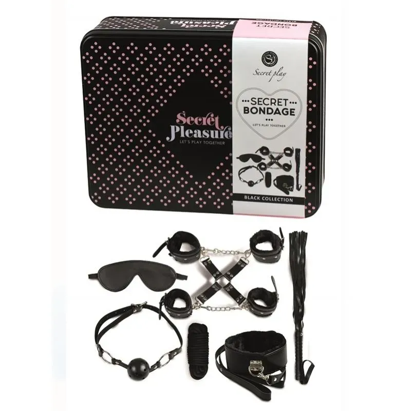 Secret Play 8 priekšmetu BDSM bondage komplekts