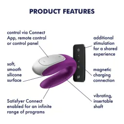 Satisfyer Double Fun Connect App – seksa rotaļlieta