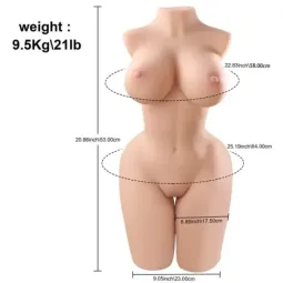 XISE torss masturbators ar vaginālu un anālu atveri