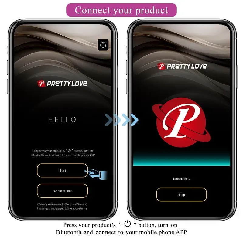 PRETTYLOVE Nymph виброяйцо с приложением