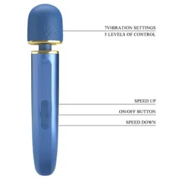 PRETTYLOVE Vibrating Wand массажёр, синий