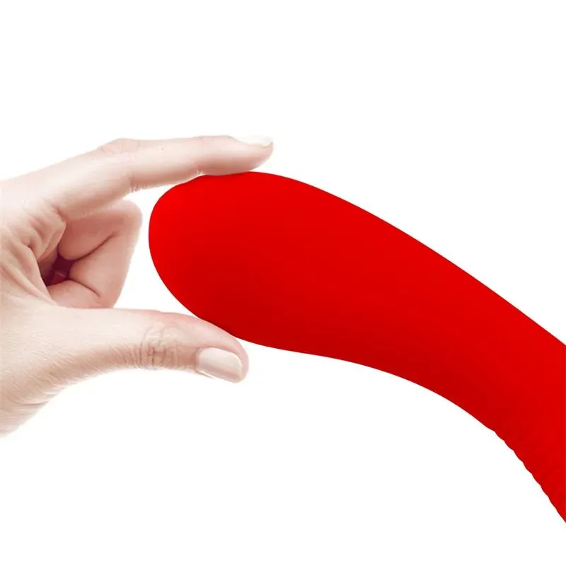 PRETTYLOVE Prescott silikona vibrators, sarkans