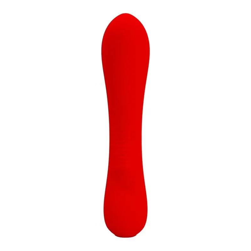 PRETTYLOVE Prescott silikona vibrators, sarkans