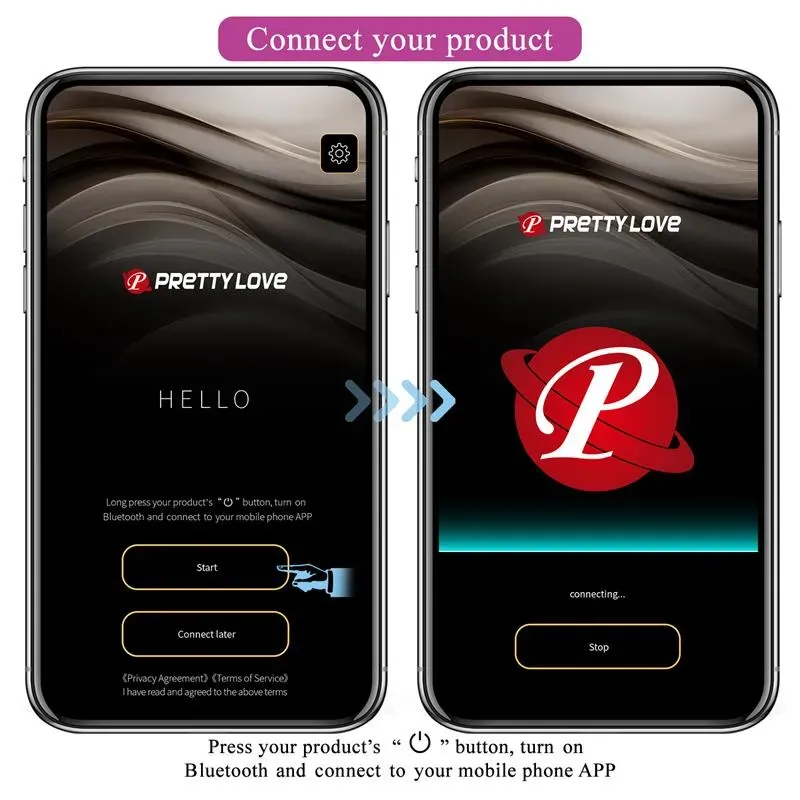 PRETTYLOVE Jayleen pāru vibrators ar aplikāciju