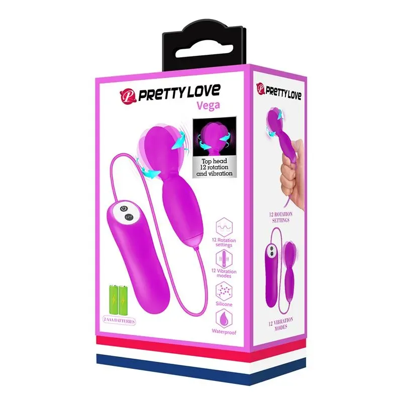 PRETTYLOVE Vega виброяйцо с вибрацией и вращением