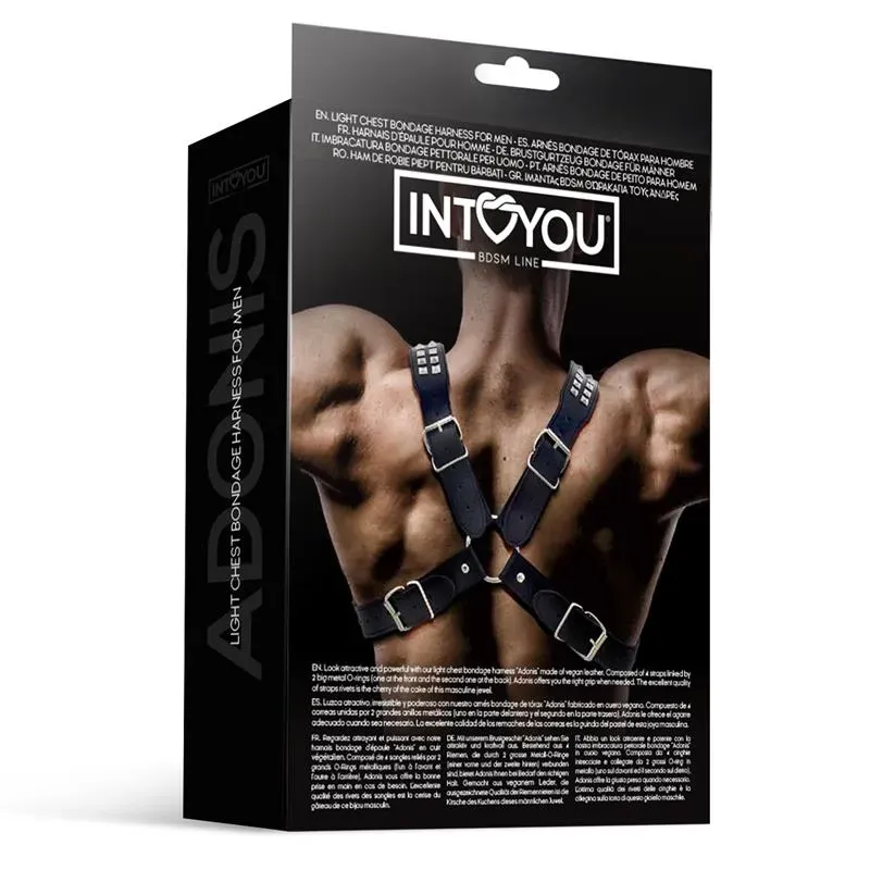 INTOYOU Adonis krūšu žņaugs vīriešiem, vegānā āda
