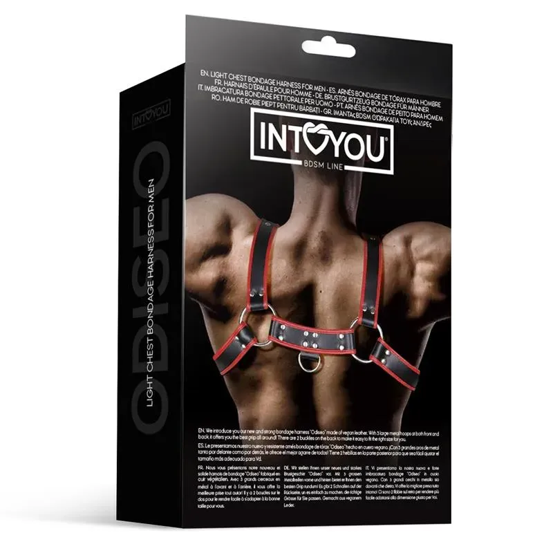 INTOYOU Odiseo krūšu harness vīriešiem, vegānā āda